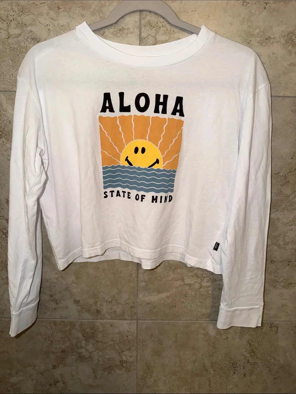 Aloha State of Mind Long Sleeve Tee - White